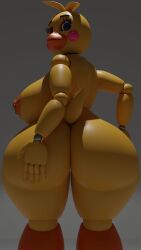 1girls 3d 3d_(artwork) areolae ass big_ass big_breasts breasts female female_only five_nights_at_freddy's five_nights_at_freddy's_2 huge_ass huge_breasts looking_at_viewer nipple_piercing nipples scottgames tenshi_ai thick_thighs toy_chica_(fnaf) voluptuous wide_hips