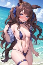 ai_generated animal_ears cygames dmm_games doujin fictional fictional_product fictitious horse_ears_girl inspired_by_real_derby_horse japan_umamusume_training_schools_and_colleges nsfw seductive sensitive sling_bikini slingshot_swimsuit tosen_jordan_(umamusume) tracen_academy umamusume umamusume_pretty_derby umsk unofficial うましこ ウマシコ