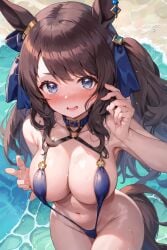 ai_generated animal_ears cygames dmm_games doujin fictional fictional_product fictitious horse_ears_girl inspired_by_real_derby_horse japan_umamusume_training_schools_and_colleges nsfw seductive sensitive sling_bikini slingshot_swimsuit tosen_jordan_(umamusume) tracen_academy umamusume umamusume_pretty_derby umsk unofficial うましこ ウマシコ