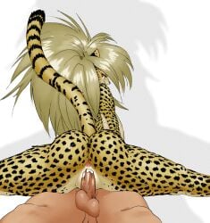 anthro ass balls big_breasts big_butt big_hair biped bodily_fluids breasts cheetah cum cum_in_pussy cum_inside digital_media_(artwork) dripping duo erection felid feline female female_on_top flexible genital_fluids genitals hair hi_res huge_breasts human human_on_anthro interspecies male male/female mammal on_top pen_(artwork) penetration penile penile_penetration penis penis_in_pussy pussy pussy_juice pussy_juice_drip realius red_eyes sex splits spread_legs spreading thick_thighs traditional_media_(artwork) vaginal_penetration vaginal_penetration