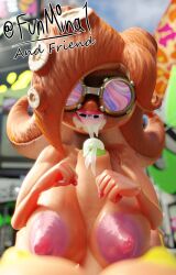 3d big_ass big_breasts cum female female_only funmina futanari fuzzy_(splatoon) fuzzy_octoling huge_breasts huge_cock naked nintendo nude octoling octoling_rival penis splatoon