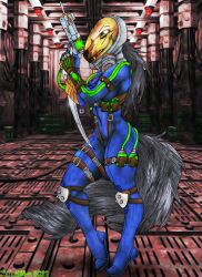 anthro canid canine crossover furry imperium_of_man mainnm-e oc officio_assassinorum safe scp-1471 scp_foundation sfw venenum_assassin warhammer_(franchise) warhammer_40k