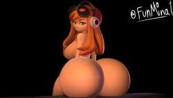 1girls 3d areolae ass big_ass breasts female female_only funmina headgear human_meggy long_hair looking_at_viewer looking_back meggy_spletzer naked naked_female nipples nude nude_female orange_hair smg4 smile solo solo_female