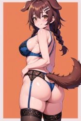 1girls ai_generated alternate_breast_size animal_ears bra breasts brown_eyes brown_hair dog_ears dog_girl female hi_res hololive inugami_korone large_breasts light-skinned_female light_skin medium_hair mogumachine naughty_face panties smile stable_diffusion tail virtual_youtuber