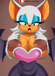 rouge the bat from sonic (series) by ttrop