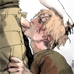 2boys abp0rns blowjob blush cock erect_penis erection faceless_male gay gay_sex hair_pulling jack_krauser leon_scott_kennedy male/male pulling_hair resident_evil resident_evil_4 resident_evil_4_remake sucking_penis yaoi zooweemama