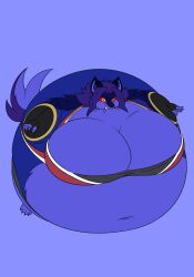 big_breasts blueberry_inflation breasts female frisk_lk inflation spherical_inflation sunken_head sunken_limbs thick_thighs wide_hips