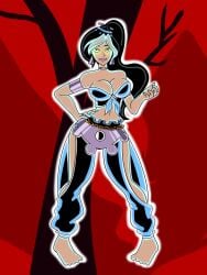 1boy 1girls breasts cleavage danny_fenton danny_phantom desiree female fusion harem_outfit huge_ass huge_breasts jay-r0ck male tagme thick_thighs wide_hips