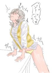 arven_(pokemon) blush clitoral_stimulation female_masturbation genderswap_(mtf) masturbating masturbation masturbation_through_clothing panties pokemon pokemon_sv table table_humping uncensored