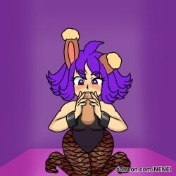 1boy 1girls acerola_(pokemon) blowjob female girly male nenei penis pokemon purple_hair tagme