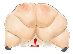 1girls 2018 absurd_res ass back_view bbw bottomless breasts cleavage dumptruck_ass fat female female_focus gigantic_ass guilty_gear hips huge_ass huge_breasts huge_thighs jack-o'_valentine looking_at_viewer overweight overweight_female paddywhacmacdaddy plump simple_background slap_mark slapping_butt solo solo_female solo_focus thick_thighs thighs white_background wide_hips