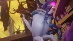 1girls 3d big_breasts blizzard_entertainment blowjob draenei elly_(draenei) fellatio handjob imp morilymory multiple_boys original_character paizuri sex thick_thighs vaginal_penetration vaginal_sex warcraft white_hair world_of_warcraft