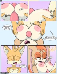 1boy 1boy1girl 1girls age_difference anthro big_breasts big_penis bodily_fluids breast_play breasts canid canine comic_page cum cum_on_face duo ejaculation english_text female fox genital_fluids genitals good_boy hi_res lagomorph leporid lipstick luckster1234 makeup male male/female mammal mature_female milf mother_(lore) older_female older_woman_and_younger_boy page_10 page_number paizuri parent_(lore) penis plap rabbit sega sex sonic_(series) sonic_the_hedgehog_(series) speech_bubble tails text vanilla_the_rabbit younger_male