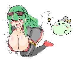 busou_shinki character_request cleavage embarrassed huge_breasts teeku