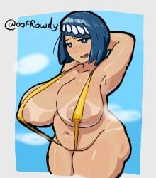 1girls bbw bikini breasts lana's_mother_(pokemon) large_ass large_breasts musk musk_clouds oofrowdy pokemon tanned tanned_female tanned_skin