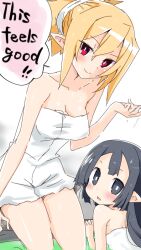 breasts cleavage disgaea disgaea_2 female female_only hot_spring iwasi_r multiple_girls nippon_ichi_software rozalin towel towel_only yukimaru