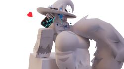 3d ass file_tex fluffy_tail fur furry heart male male_focus naked nearlyepoint presenting protogen roblox robloxian tagme tail wizard_hat