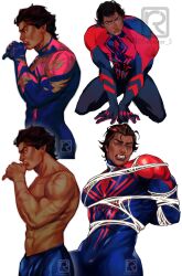 1boy bulge flaccid latino male male_focus male_only marvel marvel_comics miguel_o'hara muscles muscular muscular_male penis raadicalraheeb solo solo_male source_request spider-man spider-man:_across_the_spider-verse spider-man:_into_the_spider-verse spider-man_(series) spider-man_2099 superhero tied torn_clothes torn_clothing treelover_5 uncensored