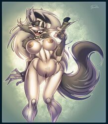 1girls 2d anthro areolae big_breasts breasts female female_only fur furry helluva_boss high_resolution loona_(helluva_boss) multicolored_fur nipples nude nude_female pussy tagme thick_thighs wagner