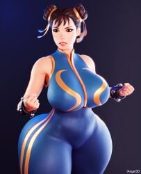 1girls 3d andi3dz ass big_ass big_butt bodysuit capcom chun-li chun-li_(fortnite) female female_only fighting_pose fortnite fully_clothed pose solo street_fighter street_fighter_alpha thick_thighs wide_hips