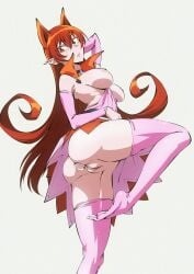 1girls ameri_azazel anal animal_ears ass big_breasts blush buttplug female female_focus female_only flou large_breasts long_hair looking_at_viewer mairimashita!_iruma-kun pale-skinned_female pale_skin pussy red_eyes red_hair solo solo_female solo_focus welcome_to_demon_school!_iruma-kun