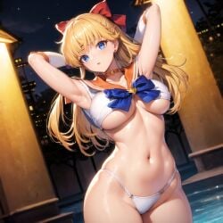 1girls ai_generated bishoujo_senshi_sailor_moon bow clothing curvaceous curvy_body curvy_female curvy_figure female_focus female_only huge_breasts large_breasts medium_breasts minako_aino panties sailor_venus solo_female solo_focus stable_diffusion