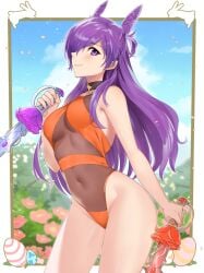 1girls alternate_costume bare_legs bare_shoulders blush breasts bunny_ears bunny_girl bunnysuit choker cleavage closed_mouth covered_navel female female female_only fire_emblem fire_emblem:_three_houses fire_emblem_warriors:_three_hopes hair_bun hair_over_one_eye haru_(nakajou-28) highres large_breasts leotard long_hair looking_at_viewer navel purple_eyes purple_hair shez_(female)_(fire_emblem) shez_(fire_emblem) single_hair_bun smile solo underboob