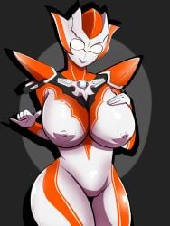 creople grigio_gets_raped large_breasts minato_asahi_(grigio) simple_background thick_thighs ubikitas ultraman_(franchise) ultraman_r/b ultrawoman_grigio wide_hips