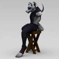 3d animated anthro bambookat death_(puss_in_boots) furry mp4 no_sound solo tagme turntable_(animation) video