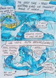 absurd_res anthro comic domestic_ferret duo female first_time_sex first_time_vaginal furry hi_res male male/female mammal mustelid musteline painting_(artwork) punk retro roganaut traditional_media_(artwork) true_musteline virgin watercolor_(artwork) weasel