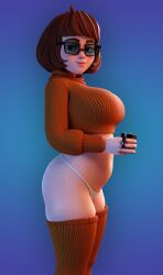 1girls 3d 3d_(artwork) big_ass big_breasts bottom_heavy breasts brown_hair busty caucasian caucasian_female coffee coffee_mug curvaceous curvy curvy_figure digital_media_(artwork) eyebrows eyelashes eyes female female_focus female_only freckles glasses hair hanna-barbera hips hourglass_figure huge_breasts human imminent_coffee legs light-skinned_female light_skin lips nerd nerdy_female plump scooby-doo short_hair smitty34 thick thick_legs thick_thighs thighhighs thighs top_heavy upper_body velma_dinkley voluptuous waist wide_hips