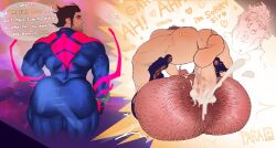 anal ass ass_focus balls big_ass big_butt boner cum cum_inside erection gay hairy_ass hairy_butt huge_ass human male male/male male_only marvel mating_press mexican miguel_o'hara muscular muscular_back muscular_male para-p penis sex spider-man:_across_the_spider-verse spider-man_(series) spider-man_2099