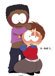 2boys ass ass_focus big_ass big_butt blush caught caught_in_the_act clothed clothed_sex clyde_donovan gay gay_blowjob interrupted interrupted_blowjob male male_only nice_ass oral panties south_park sucking_penis tagme text token_black