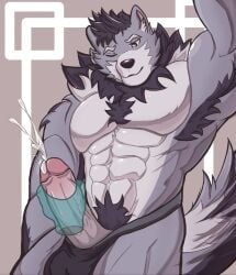 anthro hi_res male male/male muscular solo yukigawa_artist