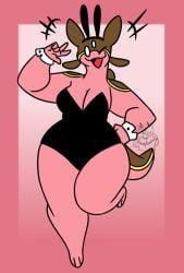 anthro big_breasts breasts bunnysuit female gastrodon nerdyreindeer pokemon thick_thighs wide_hips