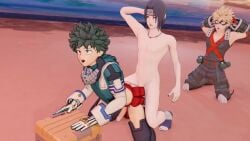 16:9 3boys 3d 3d_animation anal animated ass black_hair blonde_hair butt crossover fortnite fortnite:_battle_royale gay green_hair izuku_midoriya katsuki_bakugou male male_only music my_hero_academia naruto naruto_(series) penis penis_in_ass scoutfuntf2 sex shoked sound uchiha_itachi video voyeur yaoi