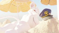 16:9 1girls 3d 3d_(artwork) 4k anthro ass beach big_breasts big_butt bodily_fluids breasts clothed clothing digital_media_(artwork) eyeshadow female freckles fur furry genital_fluids hat headgear headwear hi_res huge_butt makeup mammal murid murine nopestop officer_flint_(foretbwat) piercing rat red_eyes ring_piercing rodent seaside solo summer warfare_machine white_body white_fur