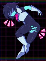 1boy accidental_exposure alternate_version_available anus armor armored_boots armored_gloves artist_name ass ballsack barely_visible_penis blue_body boots clothed clothing dark_hair deltarune digital_media_(artwork) exposed eyeless_male fully_clothed humanoid ibispaintx kris_(dark_world_form) kris_(deltarune) magearna64 male male_only perineum pink_scarf raku_sarvin ripped_clothing scarf scrotum self_upload shoulder_length_hair shoulder_pads simple_background solo testicles tight_clothing toby_fox toony torn_clothes video_games wardrobe_malfunction