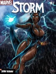 african_female big_breasts bombartist dark-skinned_female dark_skin lighting marvel marvel_comics mutant ororo_munroe storm_(x-men) x-men