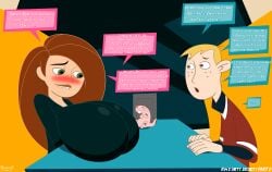 big_breasts biting_lip blonde_hair blush blushing breasts_on_table cheating_girlfriend comic confused confusion darkanya disney disney_channel giant_breasts gigantic_breasts horny hyper hyper_breasts kim_possible kimberly_ann_possible large_breasts male non-nude orange_hair restaurant ron_stoppable rufus_(kim_possible) short_hair speech_bubble