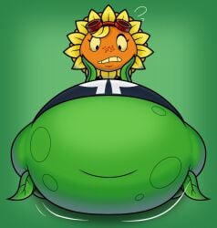 belly big_belly ectoplasmicresidue fat fat_fetish fetish hyper_belly inflation overweight overweight_female plants_vs_zombies plants_vs_zombies:_heroes solar_flare_(pvz) stomach sunflower sunflower_(pvz) tagme tummy