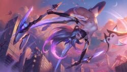 ai_generated akali cavic0m female female_focus female_only high_heels league_of_legends riot_games semi_nude star_guardian_akali star_guardian_series tagme upside-down wearing_mask