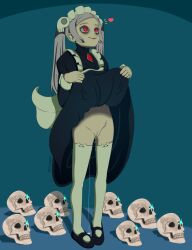 1girls 2023 artist_request bloody_marie female red_eyes skullgirls source_request tagme white_hair