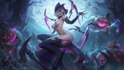 bewitching_elise bewitching_thighs cavic0m edit elise_kythera_zaavan female_focus league_of_legends naked naked_female naked_stockings spider_girl tales_from_the_rift_series