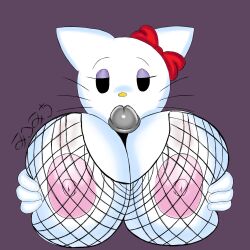 animal_humanoid big_breasts breasts clothing domestic_cat duo erection felid feline felis female genitals hello_kitty hello_kitty_(character) hello_kitty_(series) hi_res humanoid kitty_white mammal mitsumichi nipples nude penis sanrio sex