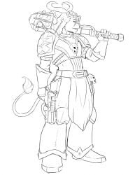 anthro chaos_(warhammer) chaos_space_marine furry power_armor thelionfish warhammer_(franchise) warhammer_40k