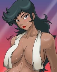 1girls big_breasts breasts dark-skinned_female dark_skin female great_mazinger jun_hono long_hair mazinger riccardus97 tagme