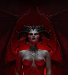 ai_generated athletic_female blizzard_entertainment demon demon_girl demon_horns demon_wings demoness demons devil_girl devil_horns devil_wings diablo diablo_4 female female_focus female_only hell lilith_(diablo) milf naked naked_female nipples nude nude_female solo solo_female succubus succubus_horns succubus_queen succubus_wings undress_app