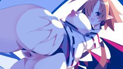 alternate_version_available anus ass asshole behind_view below_view breasts disgaea disgaea_rpg exposed_breasts exposed_pussy fallen_angel groping groping_ass large_breasts looking_back lucy_(disgaea_rpg) nanozenzen nippon_ichi_software pussy shrine_maiden thick_ass thighs