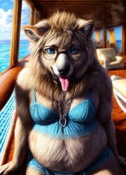 1boy ai_generated furry gay male on_deck sea sensa-kamera stable_diffusion